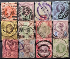 GREAT BRITAIN 1887-92 - Canceled - Sc# 111-122 - Usados