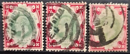 GREAT BRITAIN 1902-11 - Canceled - Sc# 138, 138a, 138c - 1sh - Gebraucht