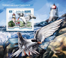 Maldives 2014 Fauna Terns And Lighthouses - Maldives (1965-...)