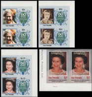 TUVALU-Nui 1986 EII Birthday CORNER IMPERF.PAIRS:4 - Tuvalu