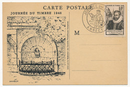 FRANCE - Carte Locale Journée Du Timbre 1948 - ANNECY - 21 Juin 1946 - Día Del Sello