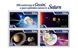 Maldives  2014 Cassini, A Space Exploration Mission To Saturn (Spacecraft Cassini-Huygens, Saturn) - Maldives (1965-...)