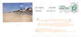 France, PAP, Plage De Saint Martin De Bréhat, Lettre Verte - Prêts-à-poster:private Overprinting