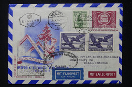AUTRICHE - Entier Postal + Compléments De Salzburg Par Ballon En 1950 Pour La Suisse - L 88157 - Balloon Covers
