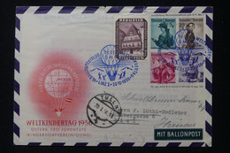 AUTRICHE - Entier Postal + Complément De Linz Par Ballon En 1956 Pour Biel - L 88158 - Balloon Covers