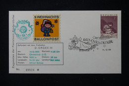 AUTRICHE - Enveloppe Par Ballon En 1969 Avec Vignette - L 88161 - Balloon Covers