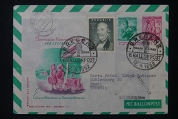 AUTRICHE - Entier Postal + Complément De Bregenz Par Ballon En 1952 Pour Fribourg - L 88168 - Par Ballon