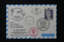 AUTRICHE - Carte De Wien Par Ballon En 1969 Pour Fribourg - L 88169 - Par Ballon