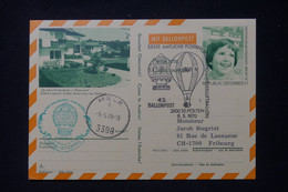 AUTRICHE - Entier Postal Par Ballon En 1970 Pour Fribourg - L 88170 - Globos