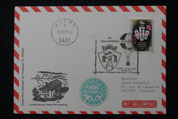 AUTRICHE - Enveloppe Par Ballon De Hallein En 1971 Pour Fribourg - L 88172 - Globos