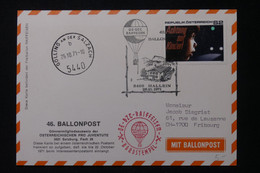 AUTRICHE - Carte  Par Ballon De Hallein En 1971 Pour La Suisse - L 88174 - Balloon Covers