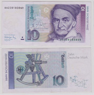 T144289 Banknote 10 DM Deutsche Mark Ro. 297a Schein 1.Aug. 1991 KN DA 2281808N9 - 10 Deutsche Mark