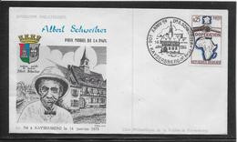 Thème Albert Schweitzer - France - Enveloppe - TB - Albert Schweitzer