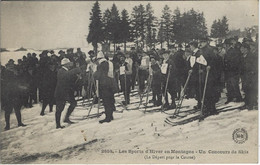 07 SAINT-AGREVE CONCOURS DE SKIS DEPART POUR LA COURSE N°2854 SPORTS HIVER ARDECHE - Saint Agrève