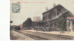 02- Vic Sur Aisne  Gare De Vic Sur Aisne Ressons Colorise - Vic Sur Aisne