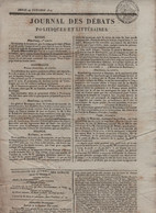 JOURNAL DES DEBATS 27 10 1814 - BONAPARTE ILE D'ELBE - STRASBOURG - NONCE APOSTOLIQUE - CANAUX ORLEANS & BRIARE - 1800 - 1849