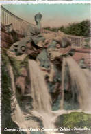 Italy & Circulated, Caserta, Parco Reale, Fontana Dei Delfini, Castel Di Sangro 1957 (6868) - Monuments