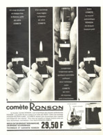 PUB BRIQUETS  COMETE  " RONSON " 1966 ( 4 ) - Autres & Non Classés