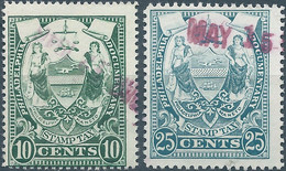 Stati Uniti D'america,United States,U.S.A,PHILADELPHIA DOCUMENTARY,Revenue Stamps TAX  10c & 25c Used-Rare - Steuermarken