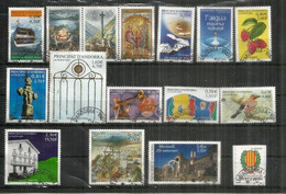 Année Complète 2001. 15 Timbres Oblitérés  1 ère Qualité (Festival De Jazz,Télécabine Canillo,oiseau Geai,etc) - Used Stamps