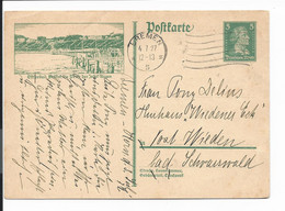DR P 174 - 08 - 5 Pf  Schiller Bild : Ostseebad Sellin Ab Bremen Bedarfsverwendet - Stamped Stationery