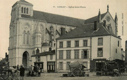 Cholet * Place Et église St Pierre * Marché Marchands - Cholet