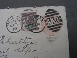 GB Cv, 1893  Halifax - Lettres & Documents