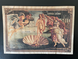 Sierra Leone 2019 Mi. Bl. ? Sandro Botticelli Birth Venus Naissance Geburt Art Kunst Wooden Wood Bois Holzfurnier - Sierra Leone (1961-...)