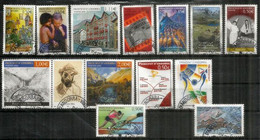 Année Complète 2004 (14 Timbres Oblitérés) Vall Del Madriu Unesco Heritage,Athens Olympics,Enfants Du Monde,etc - Gebraucht