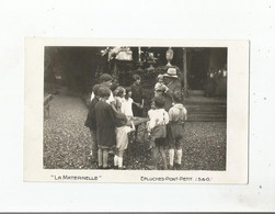 EPLUCHES PONT PETIT  S ET O  (SAINT OUEN L'AUMONE) CARTE PHOTO LA MATERNELLE AVEC LEON FRAPIE ET LES ENFANTS - Saint-Ouen-l'Aumône