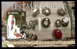 St. Helena 2008 90th Anniversary Of End Of WWII MS, MNH, SG 1083 - Sainte-Hélène