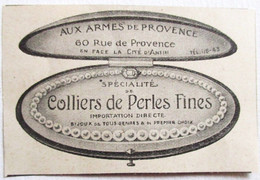 PUB 1914 BIJOUX AUX ARMES DE PROVENCE 60 RUE DE PROVENCE COLLIERS COLLIER DE PERLES FINES - Halsketten