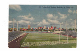 FOOTBALL, TAMPA, Florida, Phillips Field Stadium, Old Linen Postcard - Baseball