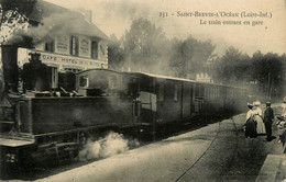 St Brévin L'océan * Le Train Entrant En Gare * Locomotive Machine * Ligne Chemin De Fer * Grand Hôtel De La Gare - Saint-Brevin-l'Océan