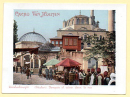 Chocolat Van Houten. Chromo - Photo Constantinople : (Skutari) Mosquée Et Scène De Rue. - Van Houten