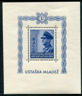 CROATIA 1943 2nd Anniversary Of Independence Perforated  Block MNH / **.  Michel Block 4A - Kroatien