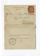 1897 Carte Lettre - Kaartbrief Van GAND STATION Naar St NICOLAS - Naar Lucien Reychler - Varianten & Curiosa