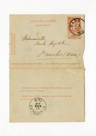 1895 Carte Lettre - Kaartbrief Van GAND Naar St NICOLAS - Naar Lucien Reychler - Enveloppes-lettres