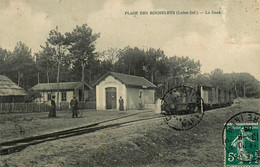 St Brévin Les Pins * Les Rochelets * La Gare * Arrivée Train Locomotive Machine * Station Ligne Chemin De Fer - Saint-Brevin-les-Pins