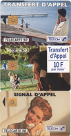 Lot De 3 Télécartes : Transfert D'Appel & Signal D'Appel 1992-1995 - Telefoni