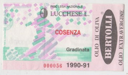 Lucchese- Cosenza1990/91 - Calcio - Ticket , Biglietto Ingresso Stadio - N. 000056 - Tickets - Entradas