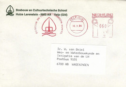 Nederland Netherlands 1984 Velp Meter Postalia “P” PR4665 Forestry School EMA Cover - Machines à Affranchir (EMA)