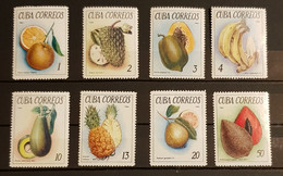 CUBA 1965 TROPICAL FRUITS COMPLET SET PERFORED MNH - Neufs