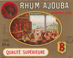 ***  ETIQUETTE RHUM ****  RHUM   Adjouba 70cl - Rum