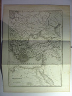 GRAVURE ANCIENNE De 1845 - CARTE EMPIRE ROMAIN PARTIE ORIENTALE - ATLAS DE ROLLIN Par AH DUFOUR 1839 - 26cm X 36cm - Carte Geographique