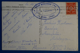 K7  ALGERIE BELLE CARTE MILITAIRE RARE CAR TIMBRE 1903 BASE AERIENNE ORAN POUR TOURNUS + AFFRANCHISSEMENT PLAISANT - Covers & Documents