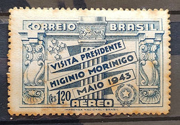 Brazil Stamp A 46 Selo Aereo Visita Presidente Higinio Morinigo Do Paraguai 1943 1 - Sonstige & Ohne Zuordnung