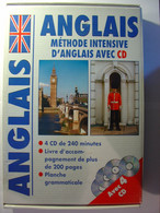 METHODE ANGLAIS - METHODE INTENSIVE D'ANGLAIS AVEC CD - 4 CD + LIVRET - COMPLET TBE - Audio-video