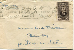 GRAND LIBAN LETTRE DEPART BEYROUTH 11 XII 37 POUR LA FRANCE - Lettres & Documents