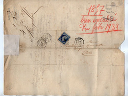 TB 2889 - LAC - Lettre De BLOIS 1857 Pour PARIS Via NANTES - 1849-1876: Classic Period